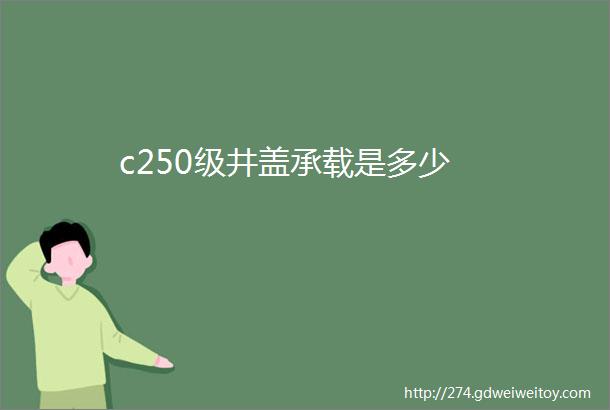 c250级井盖承载是多少